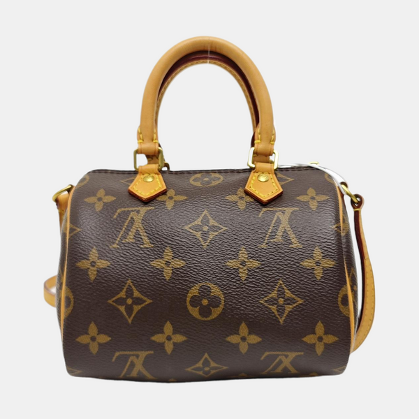 SPEEDY Nano Monogram Coated Canvas Brown