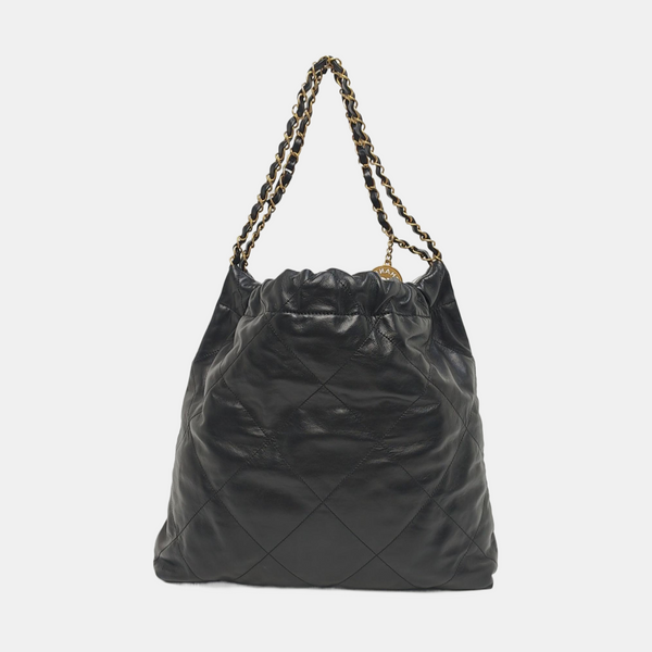 CHANEL 22 Medium Quilted Calfskin Black