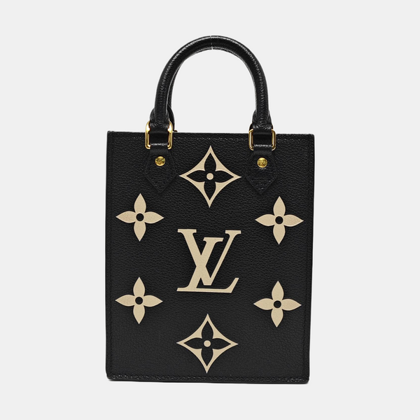 SAC PLAT Mini Monogram Calfskin Black