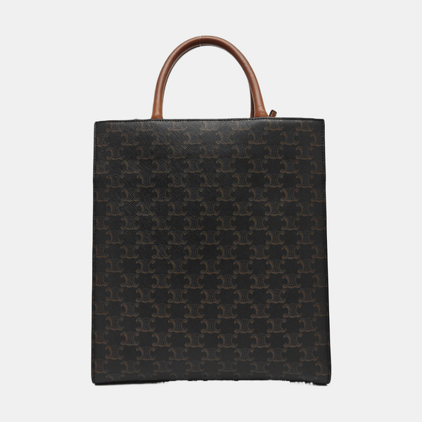 CABAS CELINE Small Coated Canvas Brown