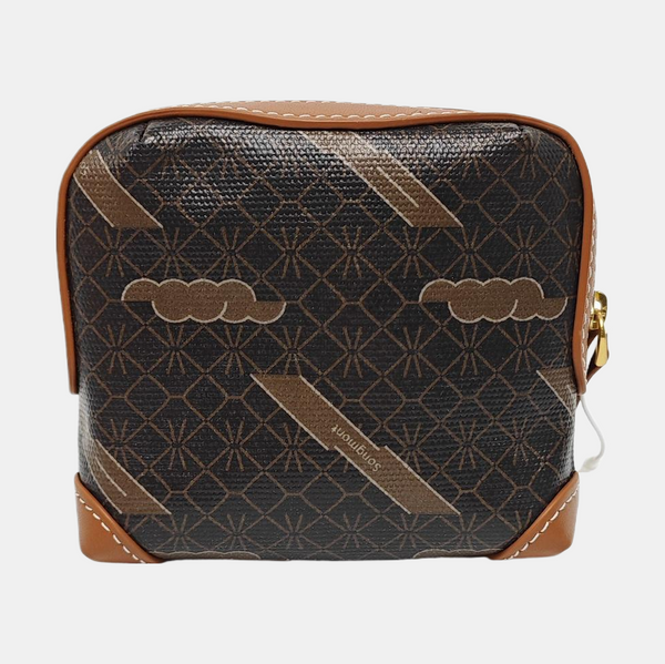 Coated Canvas Clutch Black