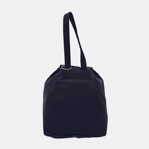Fabric Top Handle Bag Blue