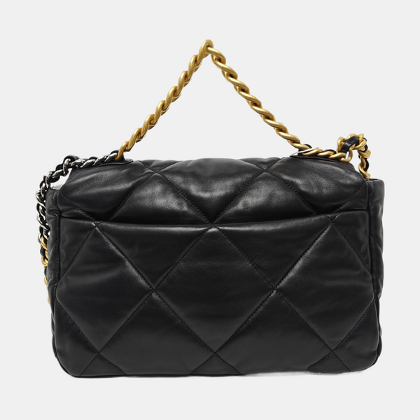 CHANEL 19 Medium Quilted Lambskin Black