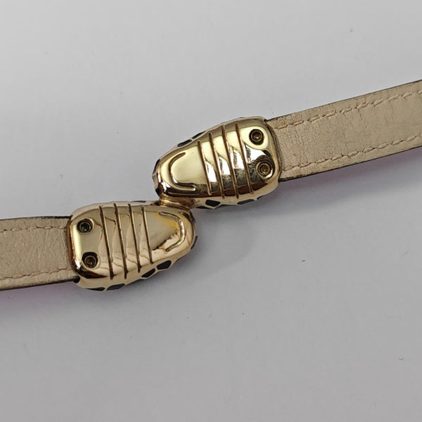 SERPENTI Leather Red Bangle