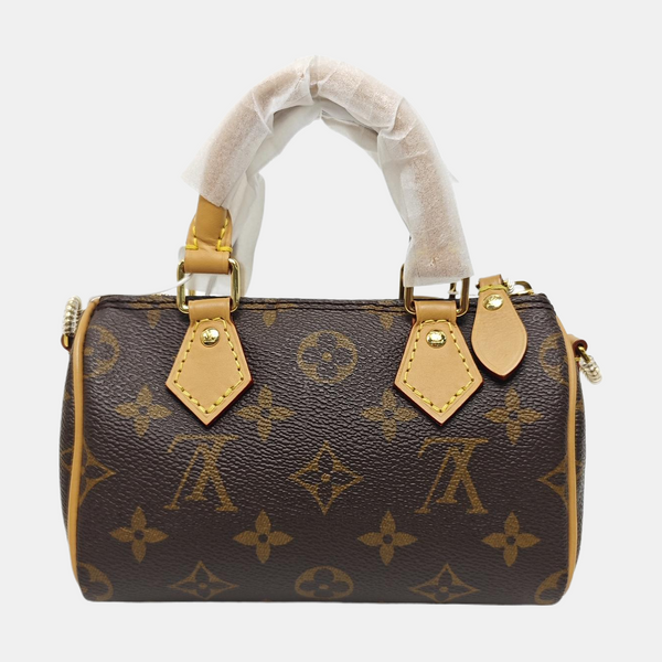 SPEEDY Nano Monogram Coated Canvas Brown