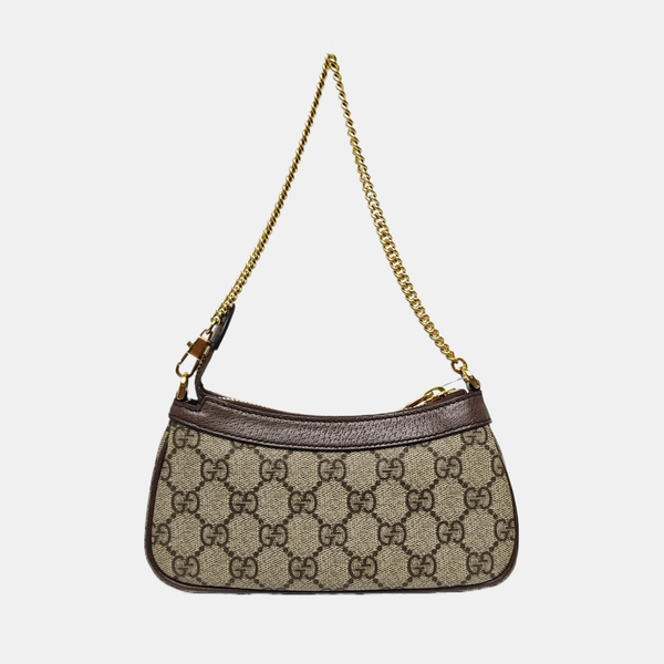 Ophidia Mini Monogram Coated Canvas Beige