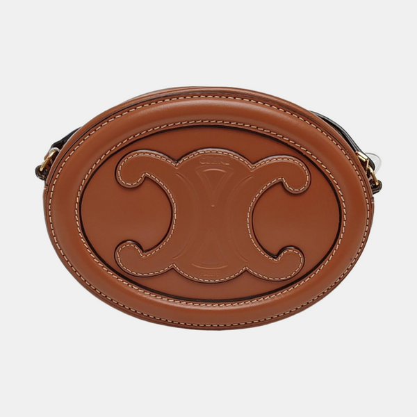 Authenticated pre-owned TRIOMPHE Small Calfskin Brown - Crossbody Bag at Looply