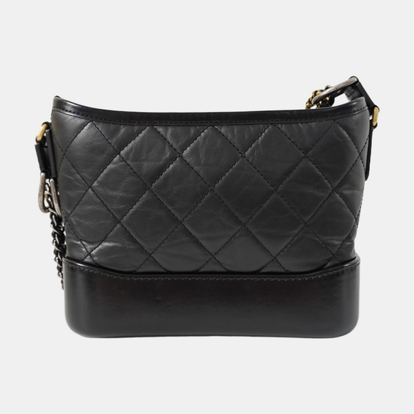GABRIELLE Small Quilted Calfskin Black