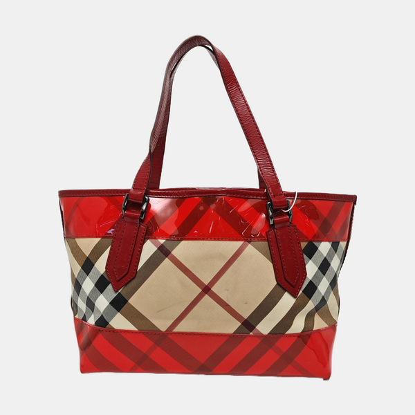 Coated Canvas Tote Bag Beige