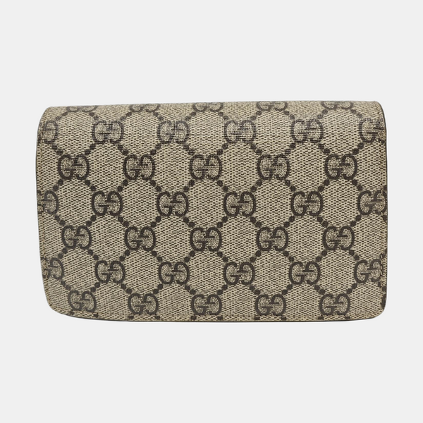 Dionysus Super Mini Monogram Coated Canvas Beige