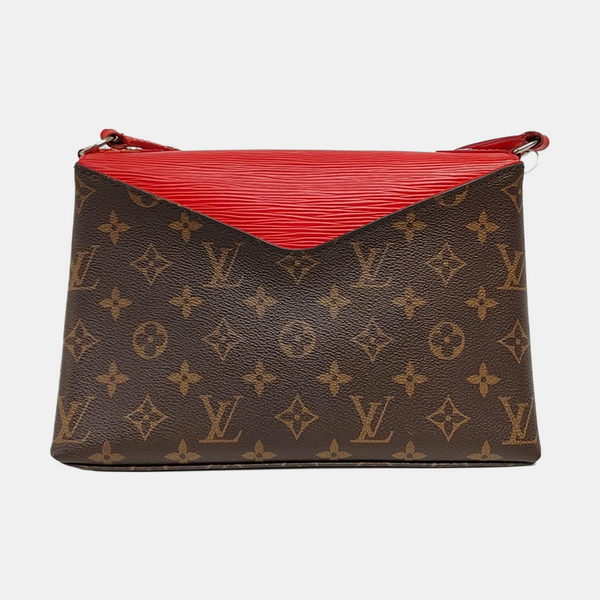 SAINT MICHEL Monogram Coated Canvas Brown