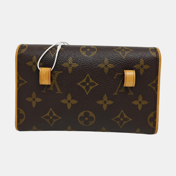 FLORENTINE Monogram Coated Canvas Brown