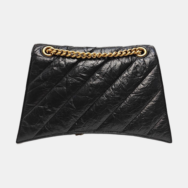 Crush Medium Quilted Calfskin Black