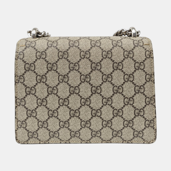 Dionysus Mini Monogram Coated Canvas Beige