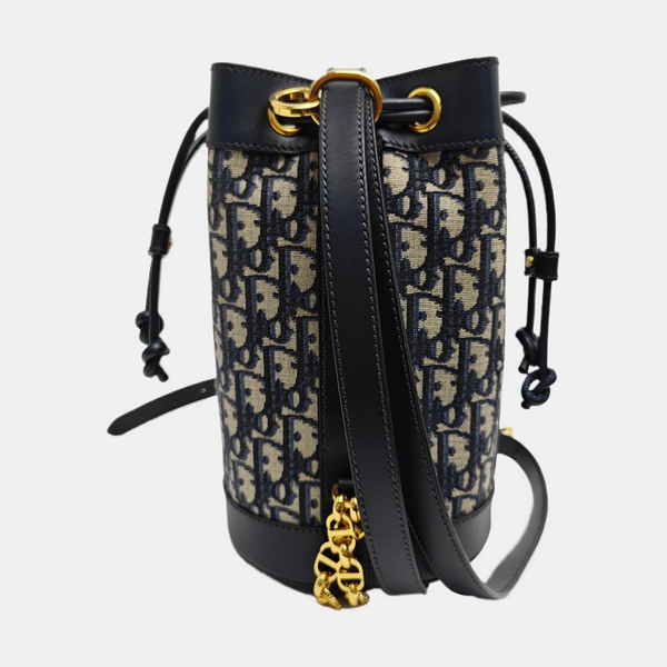 Oblique Canvas Backpack Small Blue