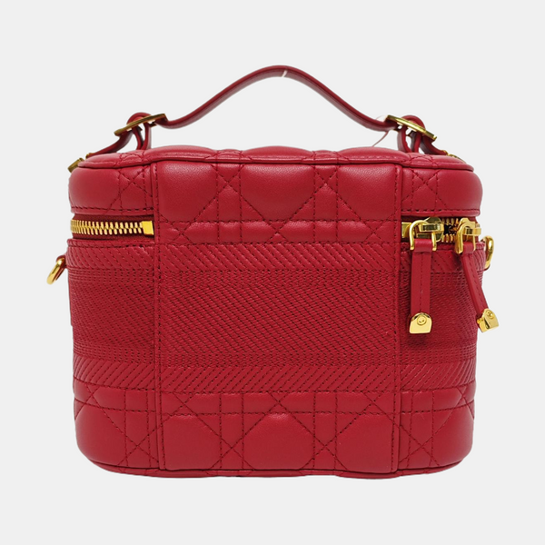 Travel Vanity Small Cannage Lambskin Red