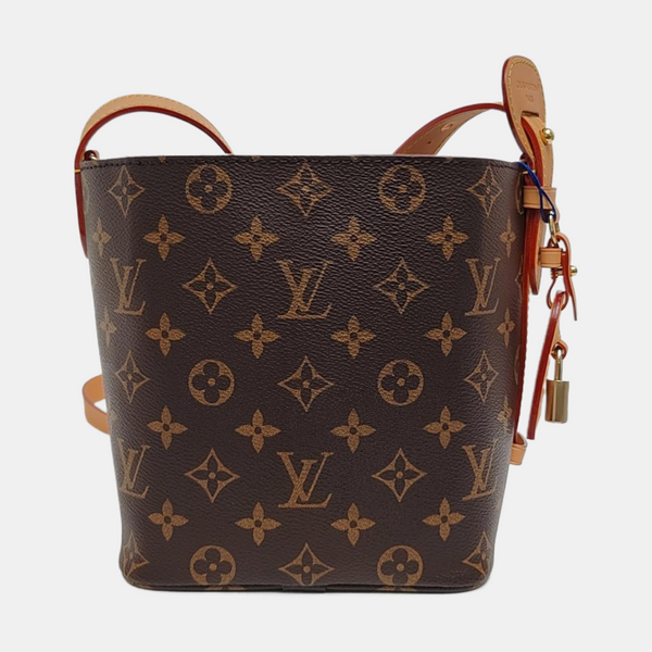 ALL IN BB Monogram Coated Canvas Brown