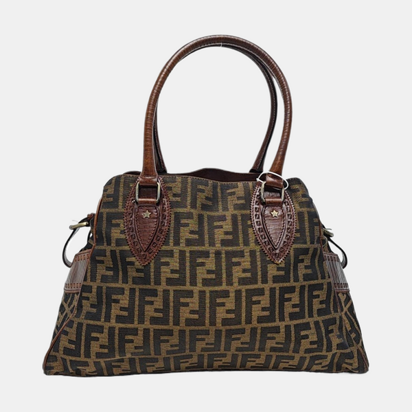 Canvas Top Handle Bag Brown
