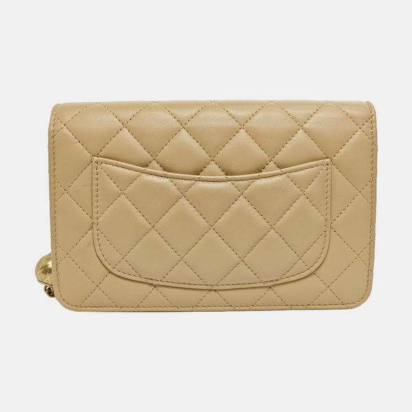 WOC Quilted Lambskin Beige