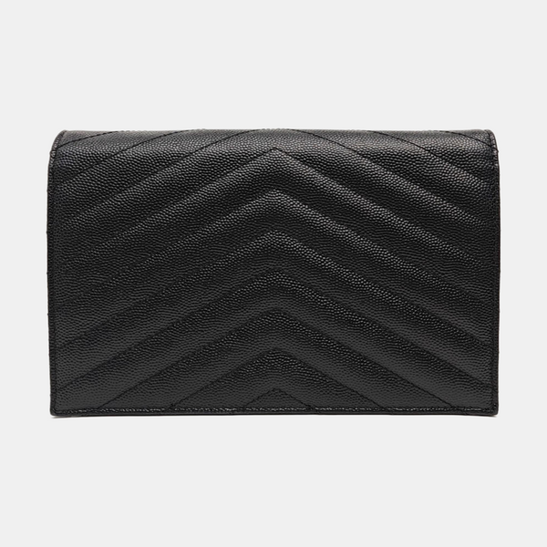 MONOGRAM Chevron Calfskin Black