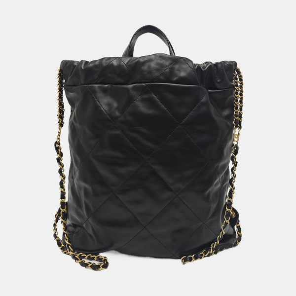 CHANEL 22 Large Calfskin Black