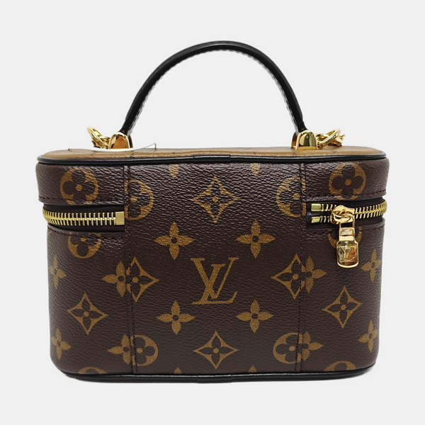 Vanity Chain Pouch Monogram Coated Canvas Brown