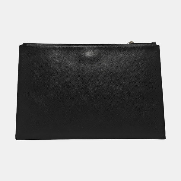 Clutch Saffiano Calfskin Black