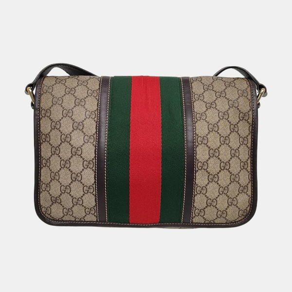 Monogram Coated Canvas Crossbody Bag Beige