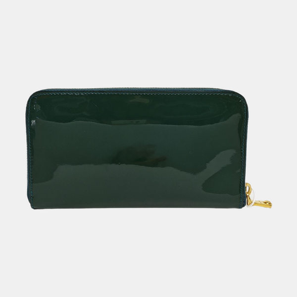 Patent Leather Wallet Green