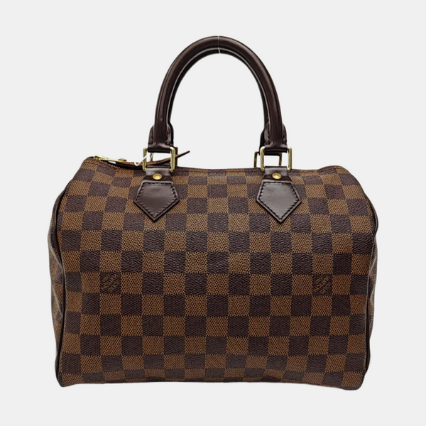 SPEEDY 25 Damier Ebene Coated Canvas Brown