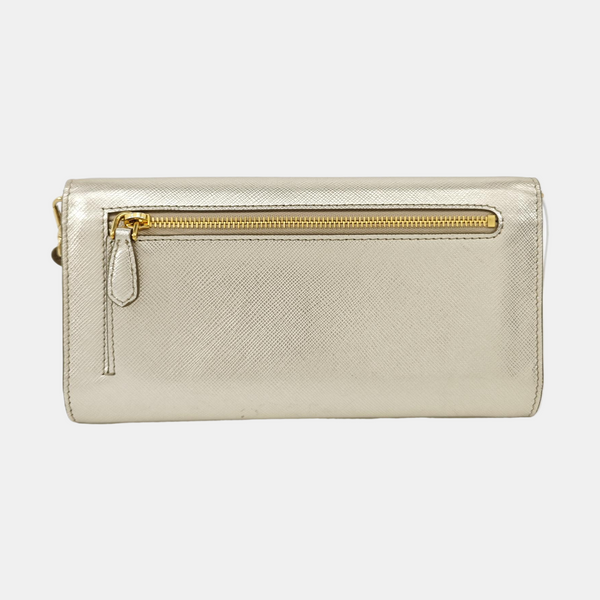 Saffiano Calfskin Crossbody Bag Beige