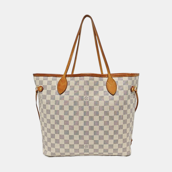 NEVERFULL MM Damier Azur Coated Canvas White