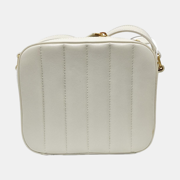 Quilted Calfskin Shoulder Bag White
