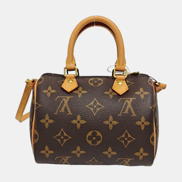 SPEEDY Nano Monogram Coated Canvas Brown