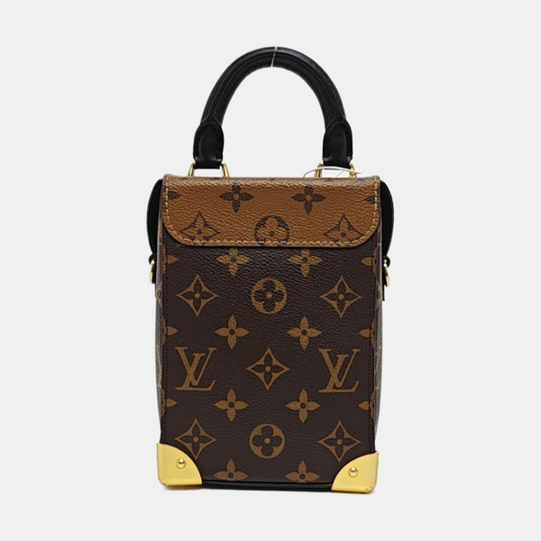 CAMERA BOX Monogram Coated Canvas Brown