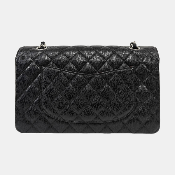 CLASSIC FLAP Small Quilted Grained Calfskin Black