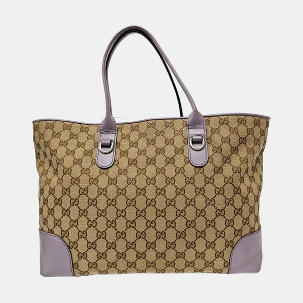 Monogram Canvas Tote Bag Brown
