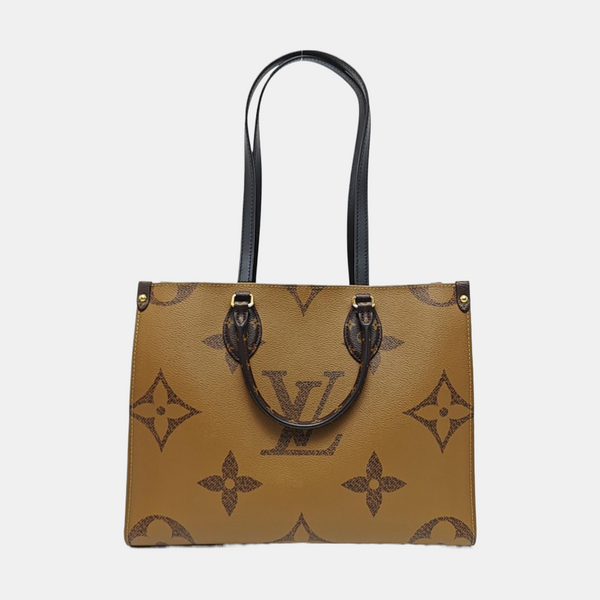 ONTHEGO MM Monogram Coated Canvas Brown