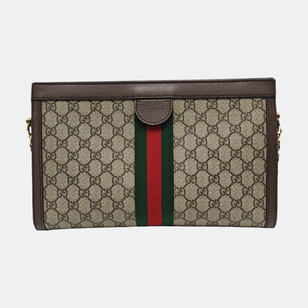 Ophidia Medium Monogram Coated Canvas Beige