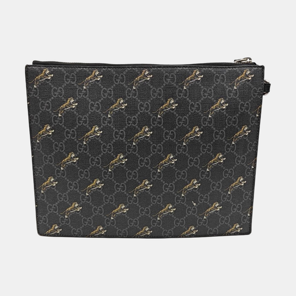 GG Supreme Monogram Coated Canvas Black