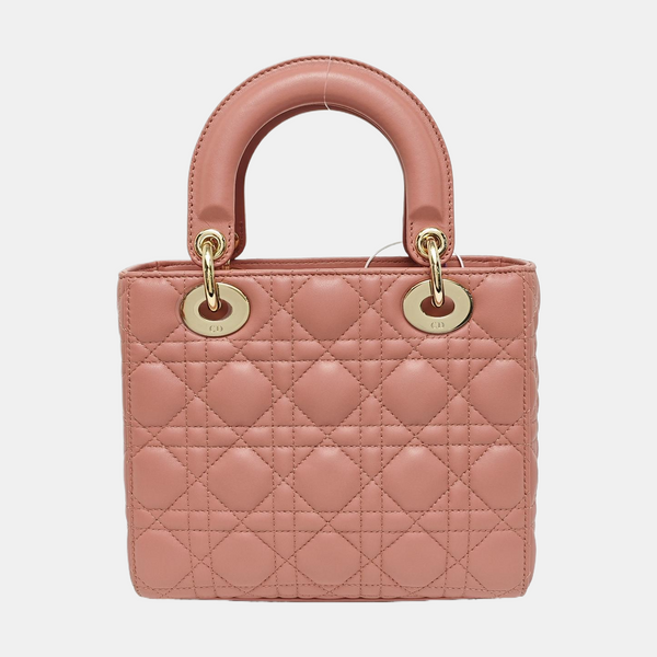 Lady Dior Small Cannage Lambskin Beige