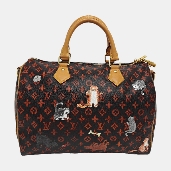 SPEEDY 30 Monogram Coated Canvas Brown