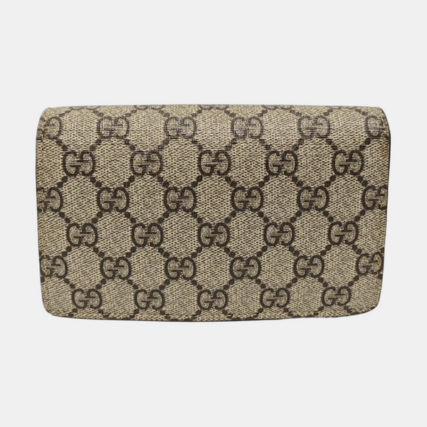 Dionysus Super Mini Monogram Coated Canvas Beige
