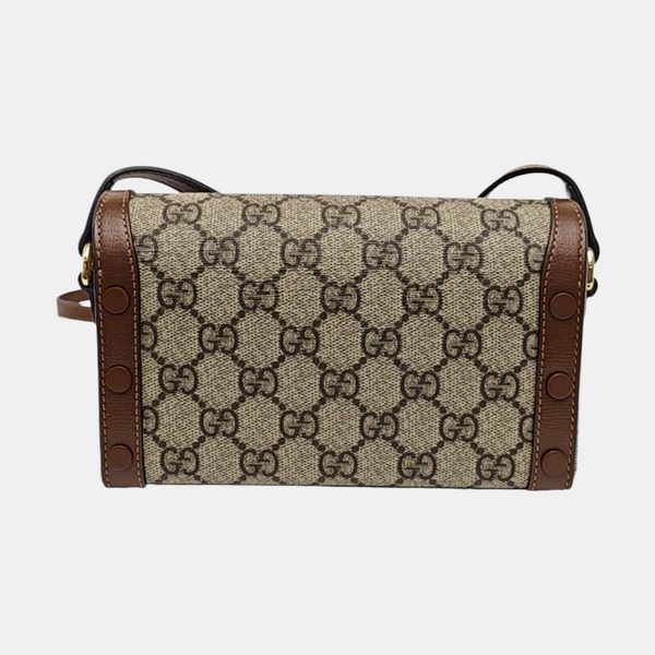 Horsebit 1955 Mini Monogram Coated Canvas Beige