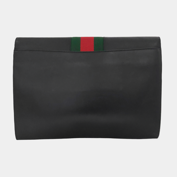 Authenticated pre-owned Sylvie Calfskin Black - Clutch at Looply