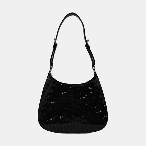 Sequins Shoulder Bag Black