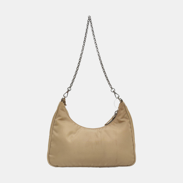 Authenticated pre-owned Re-Edition2005 Nylon Beige - Crossbody Bag at Looply