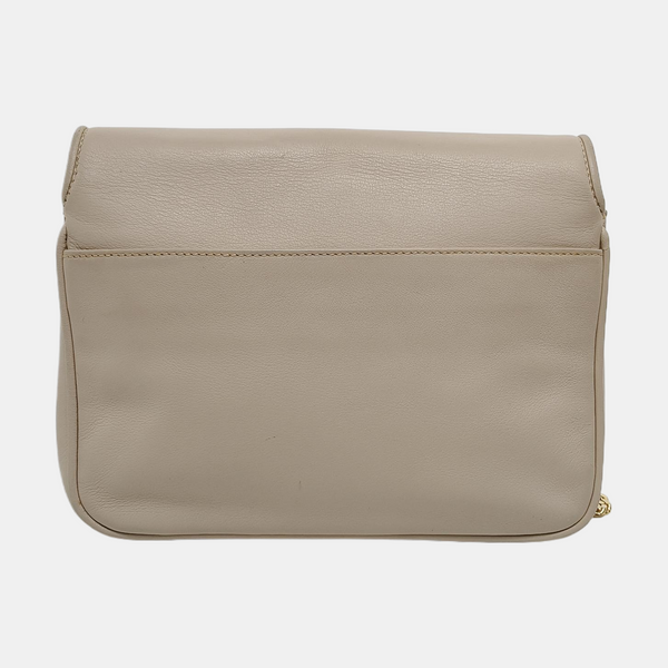 Authenticated pre-owned TRIOMPHE Calfskin Beige - Shoulder Bag at Looply