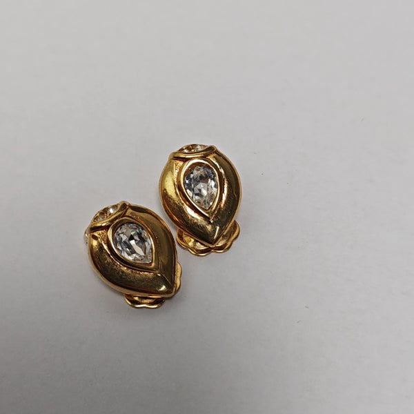 Metal Gold Clip On Earrings