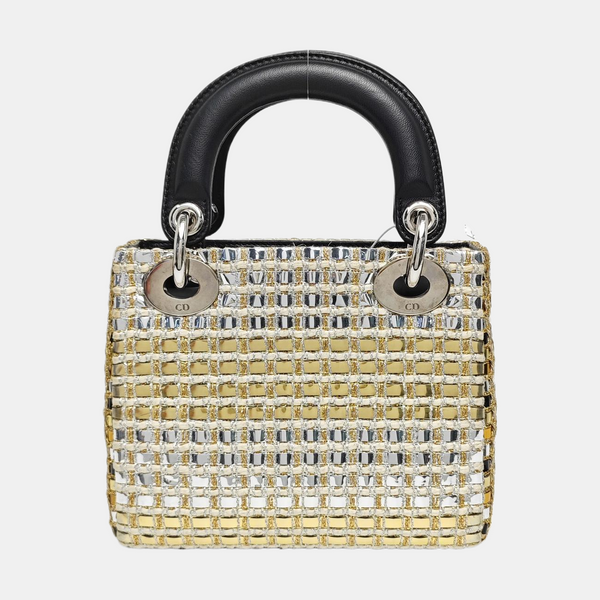 Authenticated pre-owned Lady Dior Mini Fabric Multicolor - Tote Bag at Looply
